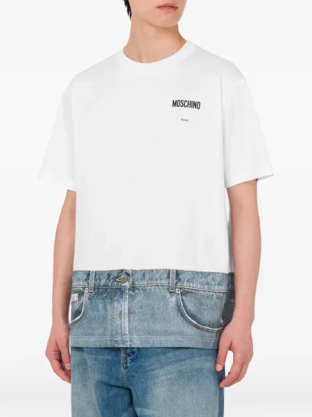 Tricou Moschino cu imagine alb