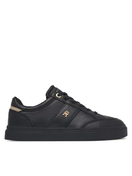 TOMMY HILFIGER Nízke tenisky zlatá čierna