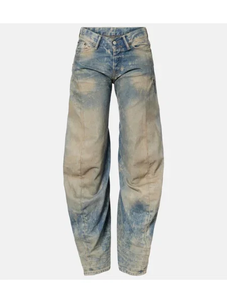 Blugi Acne Studios cu talie joasă albastru