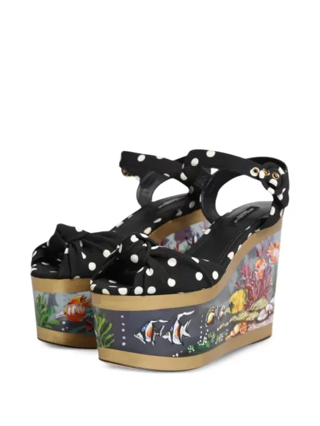 Sandale Dolce & Gabbana cu buline negru