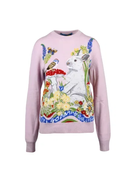 Sweter Dolce And Gabbana wełniany różowy