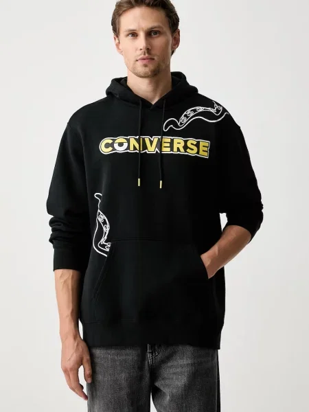 Converse kapucnis melegítőfelső pamuttal x Minions & Monsters fekete