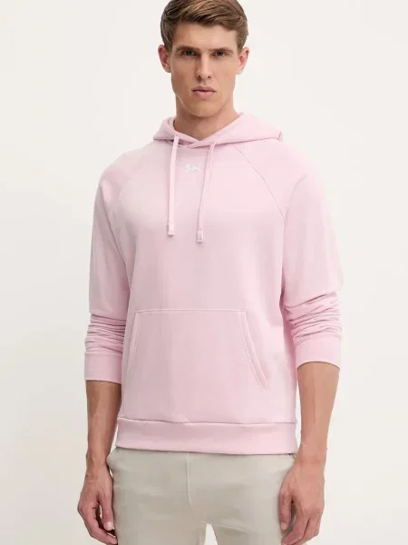 Флийс суичър с качулка Under Armour с качулка черно