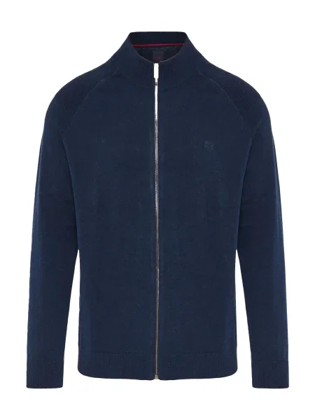 Funky Buddha Geacă tricotată bleumarin