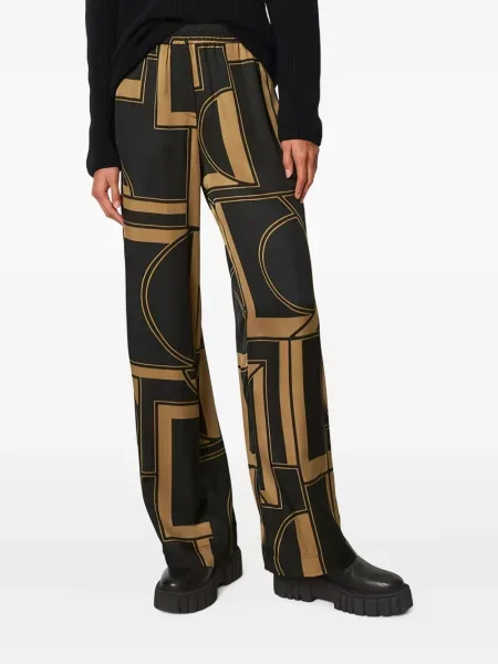 Pantaloni Marc O'polo cu imagine cu imprimeu geometric negru