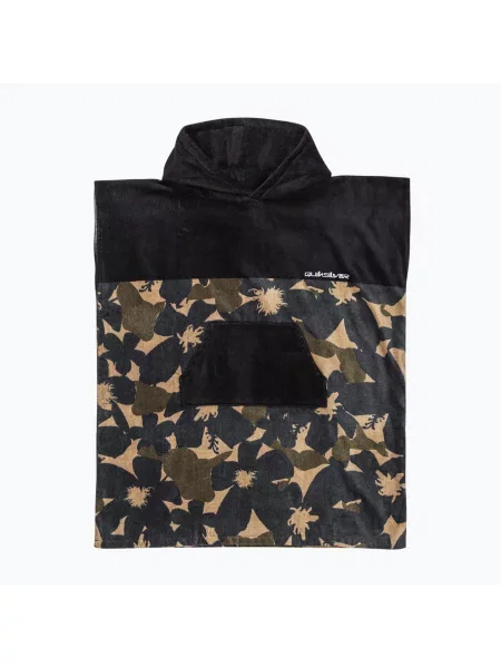 Детско пончо Quiksilver Hoody grape leaf черно