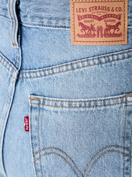 Levi's дънки прави дамски HIGH WAISTED STRAIGHT синьо