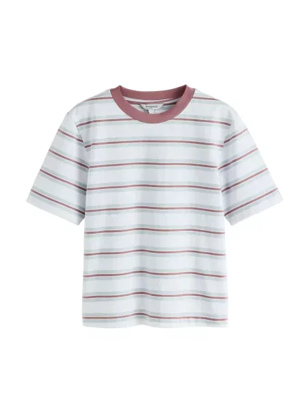 Next Tricou ecru / fumuriu / lila albastru