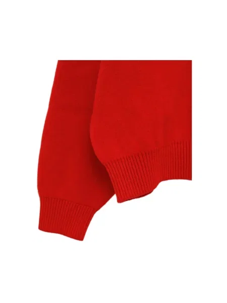 Haftowany sweter Jacquemus wełniany czerwony