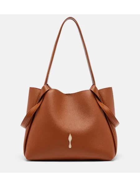 Geantă shopper Christian Louboutin din piele maro