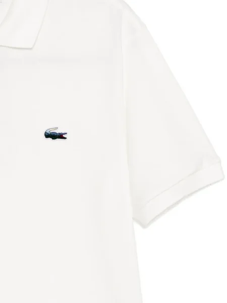 Polo Lacoste cu broderie alb