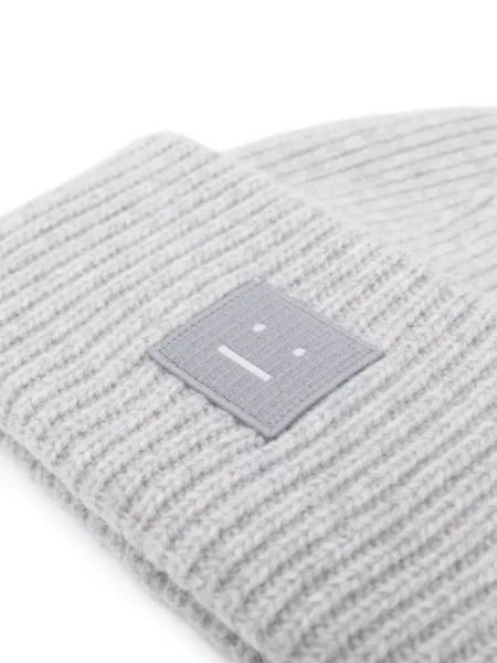 Vilnonis kepurė Acne Studios pilka
