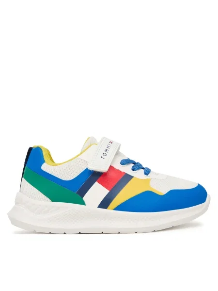 Tommy Hilfiger Sportcipők Flag Low Cut Lace-Up/Velcro M Színes fehér