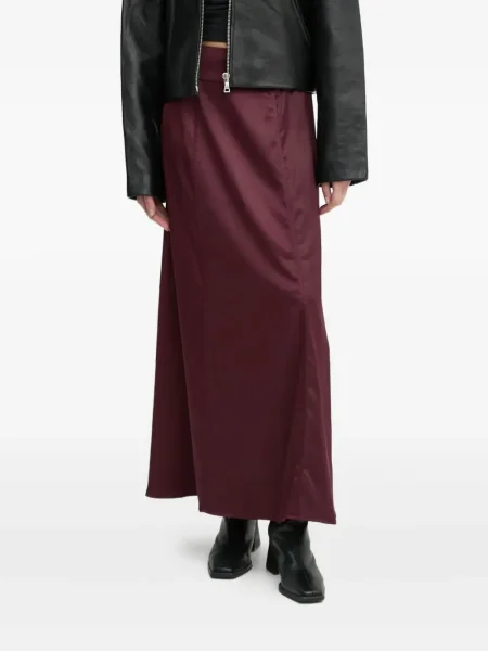 Fusta maxi Aeron din satin roșu