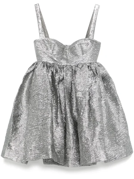 Rochie mini Cecilie Bahnsen de costum argintiu