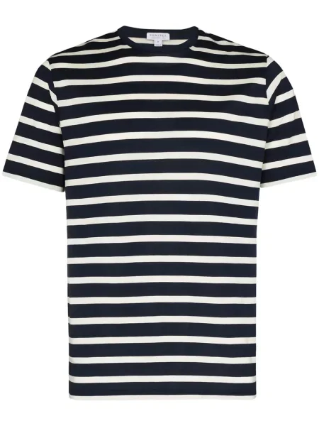 Tricou Sunspel cu dungi albastru