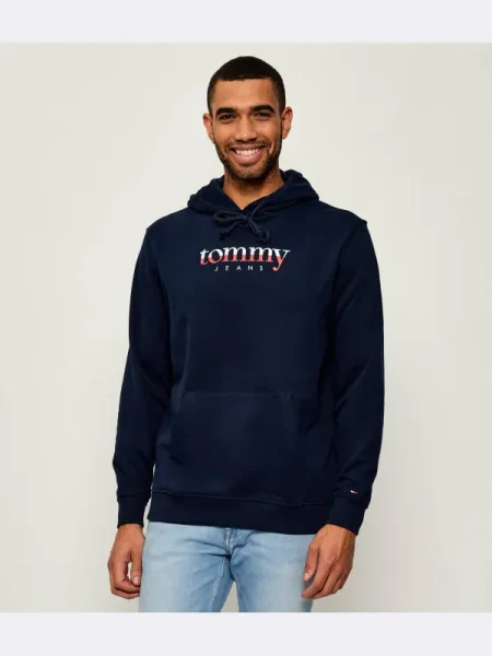 Kapucnis melegítő felső Tommy Jeans kék