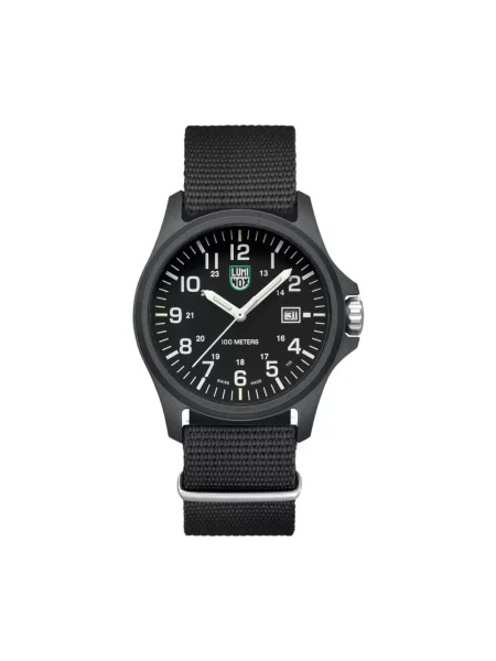 Lniany zegarek Luminox czarny