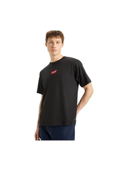 T-shirt o kroju regular fit z czystej bawełny Levi's czarna