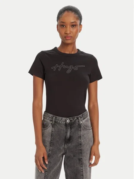HUGO Tricou Deloris negru