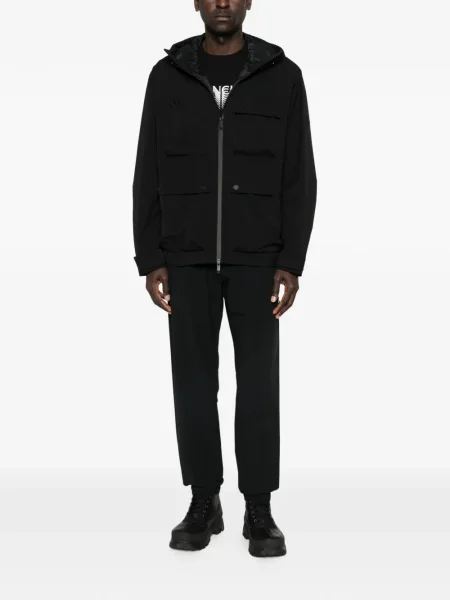 Geacă Moncler cu glugă negru