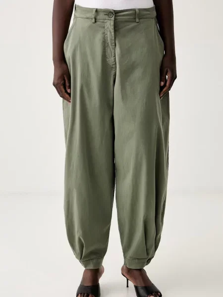 Haveone pantaloni pentru femei cu lyocell verde