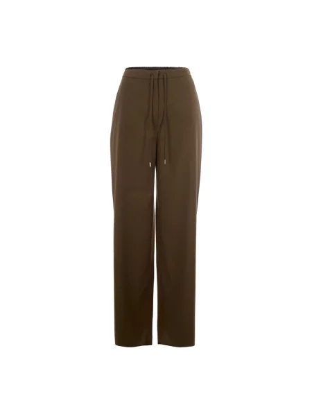 Spodnie dresowe Max Mara Studio wełniane zielone