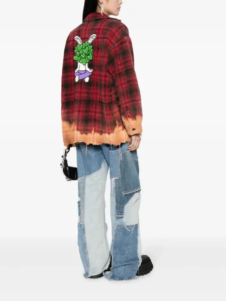 Cămașă Natasha Zinko în carouri roșu