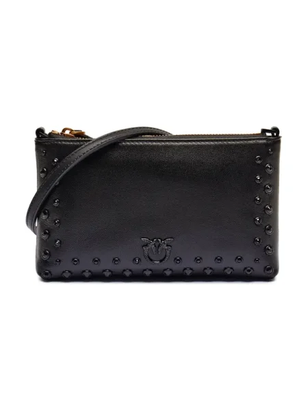 Geanta de piele Pinko din piele plic negru