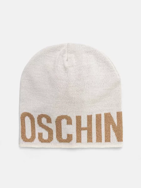 Moschino kapa za žene s dodatkom vune bež