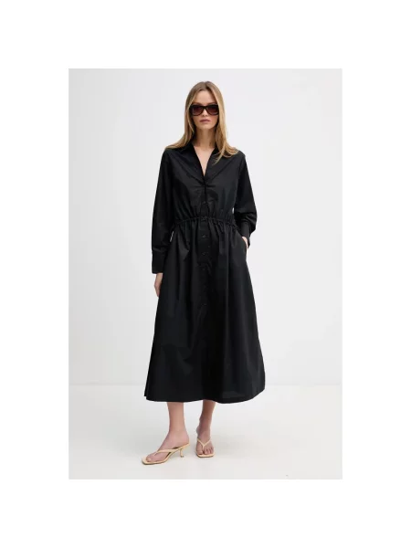 DKNY sukienka koszulowa czarna