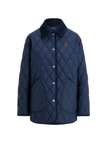 Fleece polo Polo Ralph Lauren με κέντημα με λαιμόκοψη v κόκκινο
