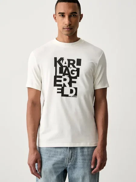 Karl Lagerfeld tricou pentru bărbați din cu bej