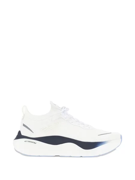 Sneakerși Ea7 Emporio Armani cu șireturi din dantelă alb