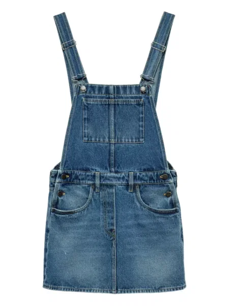 Mała mały sukienka jeansowa Prada garniturowa niebieska