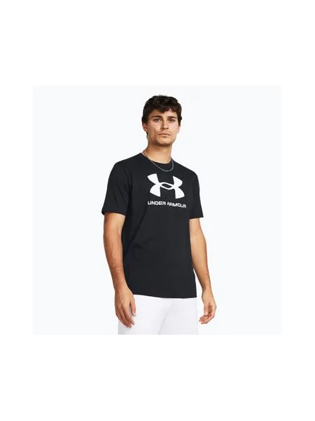 Футболка Under Armour Sportstyle Logo Update чорна/біла чорна