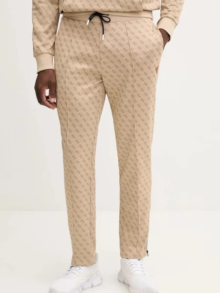Спортивні штани Guess KORBIN візерунок бежевий