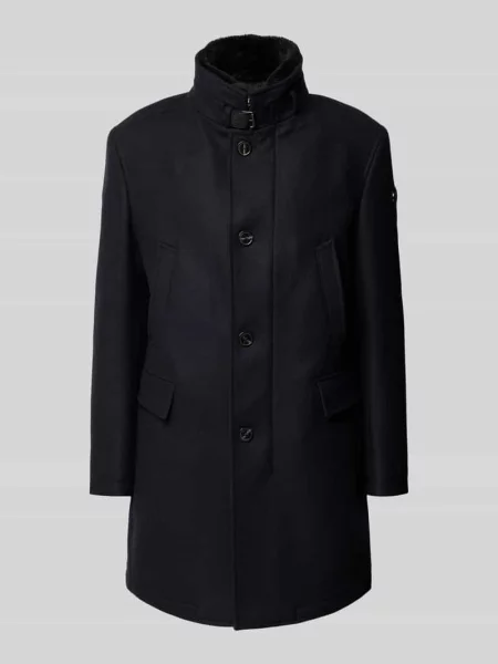 Krótki płaszcz z mieszanki wełny model ‘Mikos’ Joop! Collection granatowy