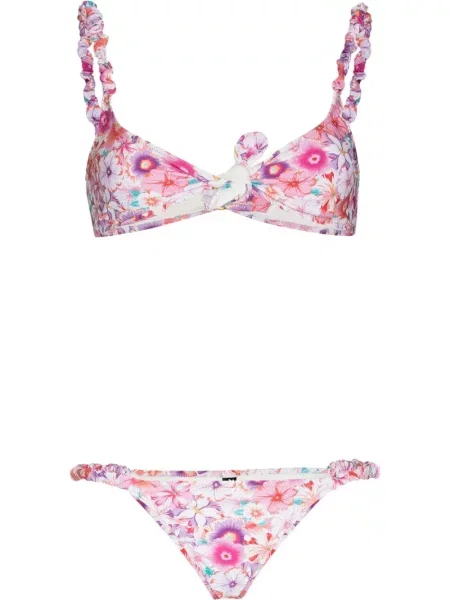 Bikini Reina Olga cu model floral cu imagine roz