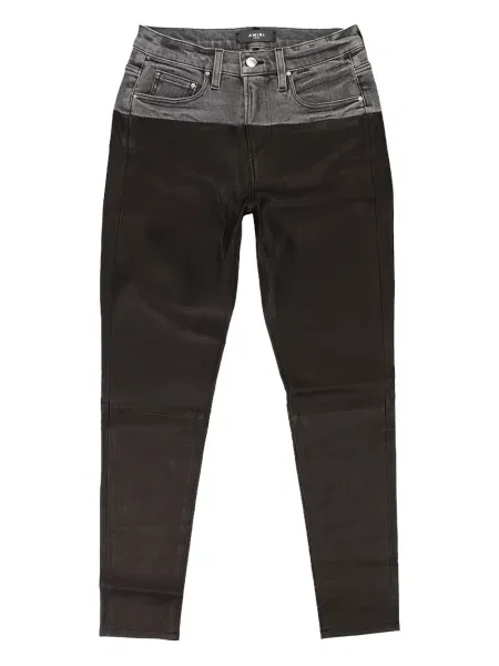 Kožené kalhoty Amiri černé