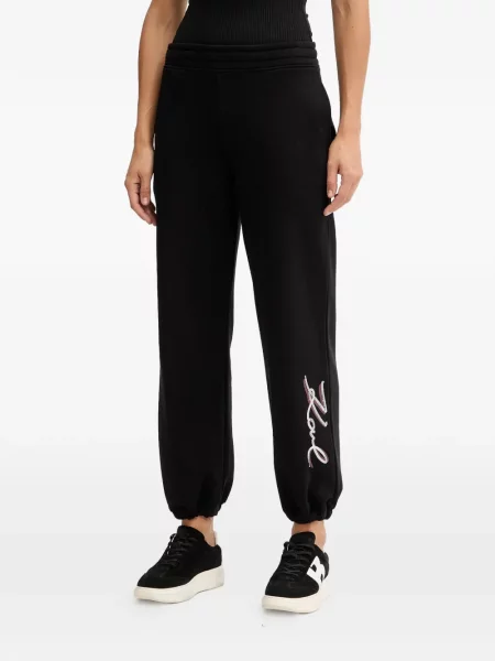 Pantaloni Karl Lagerfeld cu paiete negru