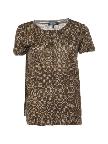 Tricou 's Max Mara cu imagine cu model piele de șarpe maro