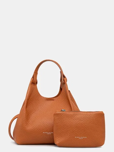 Usnjena torbica Gianni Chiarini DUA oranžna