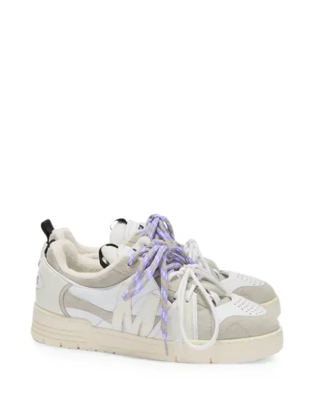 Sneakerși Moschino din dantelă alb