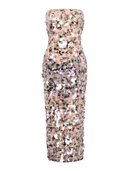 Rochie maxi Paris Georgia cu paiete roz
