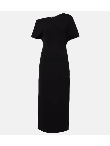 Rochie midi Róhe tricotate până la genunchi cu un umăr gol negru