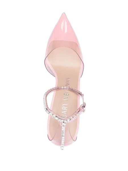 Křišťálové lodičky Stuart Weitzman růžové