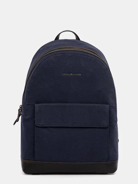 Раница Tommy Hilfiger голям с изчистен дизайн тъмносиньо