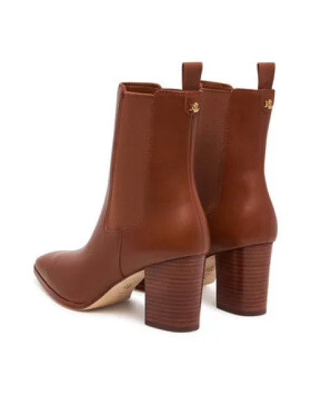 Lauren Ralph Lauren čizme za žene od kože Rlyn Bte Hl smeđa