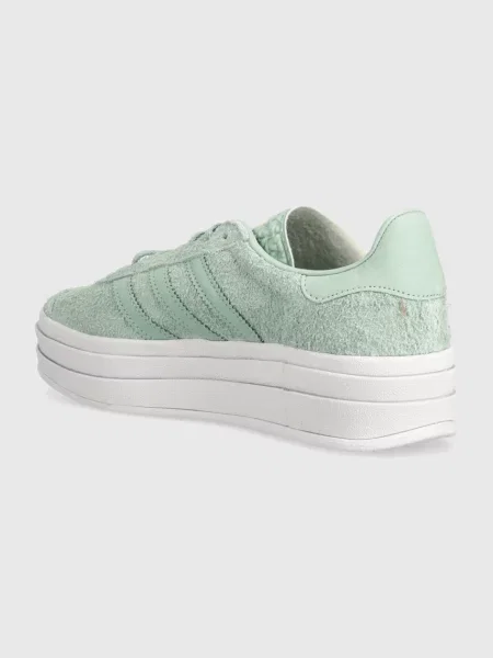 Шкіряні кросівки adidas Originals Gazelle Bold бірюзовий